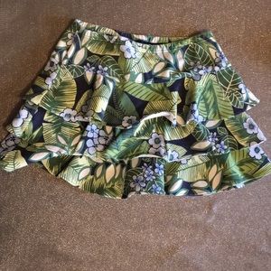Summer floral and leaf skirt